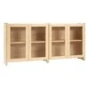 Lundia Classic Sideboard With Reeded Glass Doors, Natural -Fatboy Sales Store 07 Lundia Classic vitriini aaltolasiovilla