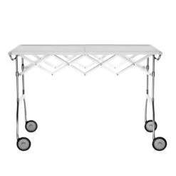 Kartell Battista Folding Serving Trolley/side Table, White - Chrome -Fatboy Sales Store 10001 role