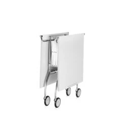 Kartell Battista Folding Serving Trolley/side Table, White - Chrome -Fatboy Sales Store 10003 role