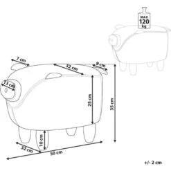 Modern Fabric Stool Solid Wood Legs Animal Footrest Yellow Piggy 9 Modern Fabric Stool Solid Wood Legs Animal Footrest Yellow Piggy -Fatboy Sales Store 10031475 3