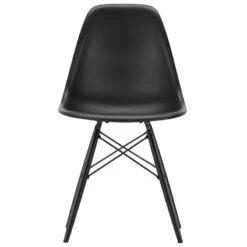 Vitra Eames DSW Chair, Deep Black - Black Maple