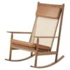 Warm Nordic Swing Rocking Chair, Teak - Silk Cognac Leather -Fatboy Sales Store 1023WarmNordic AK