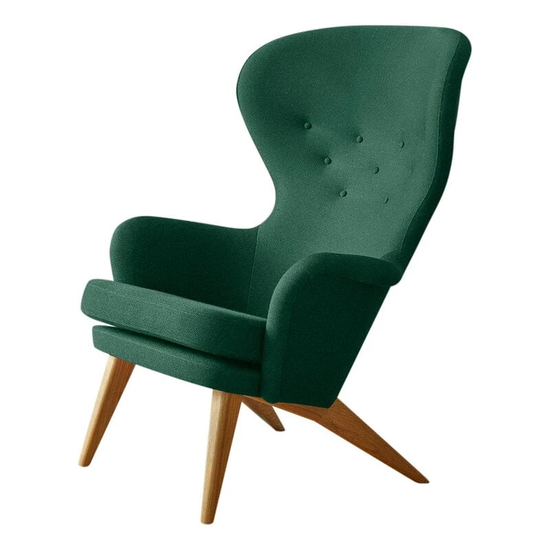 Ornäs Siesta Lounge Chair, Oak - Green Vidar 943 3 Ornäs Siesta Lounge Chair, Oak - Green Vidar 943