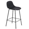 Muuto Fiber Counter Stool With Backrest, 65 Cm, Tube Base, Black -Fatboy Sales Store 10MuutoAW2017 HV
