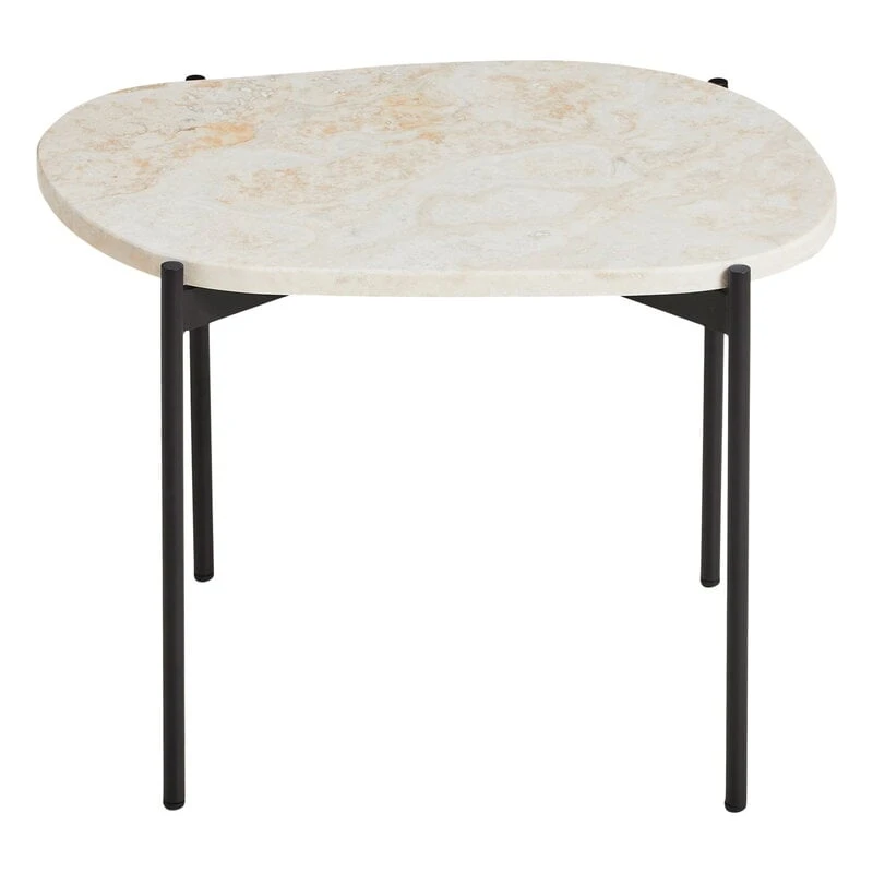 Woud La Terra Occasional Table, M, Ivory Travertine - Black 3 Woud La Terra Occasional Table, M, Ivory Travertine - Black