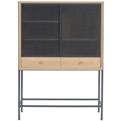 Hartô Gabin Cabinet, Oak - Slate Grey