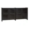 Lundia Classic Sideboard With Reeded Glass Doors, Black Lacquered -Fatboy Sales Store 11 Lundia Classic vitriini aaltolasiovilla