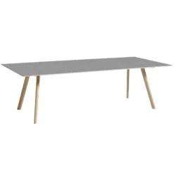 HAY CPH30 Table, 250 X 120 Cm, Lacquered Oak - Grey Lino