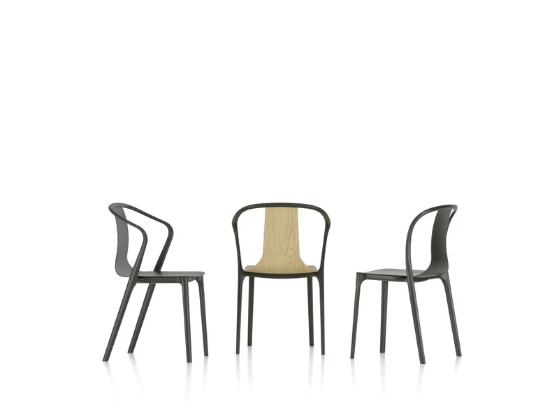 Vitra Belleville Armchair, Oak - Black 4 Vitra Belleville Armchair, Oak - Black - Image 2