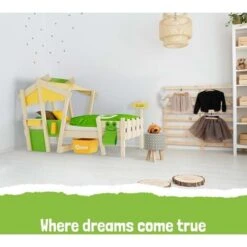 Wickey Kid's Bed, Single Bed Crazy Candy - Canvas Cover Children's Bed 90 X 200 Cm - Green/apple Green -Fatboy Sales Store 14835259 3