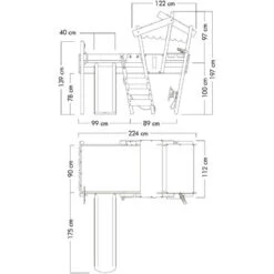 Wickey Kid's Bed, Loft Bed Crazy Hutty With Slide Single Bed 90 X 200 Cm, Children's Bed - Blue -Fatboy Sales Store 14835285 5