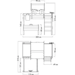 Wickey Kid's Bed, Bunk Bed Crazy Jungle - Canvas Cover Loft Bed 90 X 200 Cm - Apple Green/yellow -Fatboy Sales Store 14835297 5