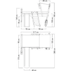 Wickey Kid's Bed, Loft Bed Crazy Smoky With Slide Single Bed 90 X 200 Cm, Children's Bed - Blue -Fatboy Sales Store 14835313 5