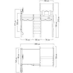 Wickey Kid's Bed, Loft Bed Crazy Jelly Canvas Cover Single Bed 90 X 200 Cm, Children's Bed - Blue -Fatboy Sales Store 14835322 5