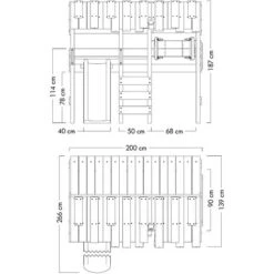 Wickey Kid's Bed, Loft Bed CrAzY Lagoon With Slide Single Bed 90 X 200 Cm, Children's Bed - Blue -Fatboy Sales Store 14835344 5