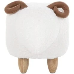 Modern Fabric Stool Footrest Pouffe Nursery Children Room Animal White Lamb -Fatboy Sales Store 15793211 5