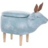 Modern Fabric Stool Pouffe Nursery Solid Wood Legs Animal Light Blue Reindeer -Fatboy Sales Store 15793218 1