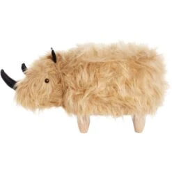 Furry Animal Stool Faux Fur Kids Playroom Nursery Sand Beige Rhino -Fatboy Sales Store 15793286 4