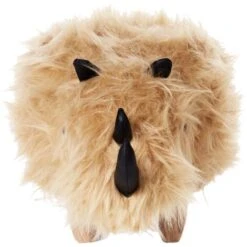 Furry Animal Stool Faux Fur Kids Playroom Nursery Sand Beige Rhino -Fatboy Sales Store 15793286 5