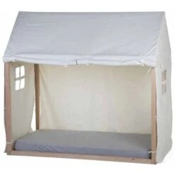 Bed House Cover 150x80x140 Cm White CHILDHOME