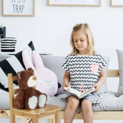 Relaxdays RUSTICO Bamboo Kids Chair, For Boy And Girls, Children's Seat, HxWxD: Ca 50 X 28.5 X 28 Cm, Brown -Fatboy Sales Store 16121989 3