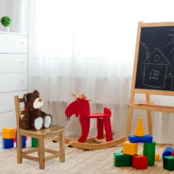 Relaxdays RUSTICO Bamboo Kids Chair, For Boy And Girls, Children's Seat, HxWxD: Ca 50 X 28.5 X 28 Cm, Brown -Fatboy Sales Store 16121989 5