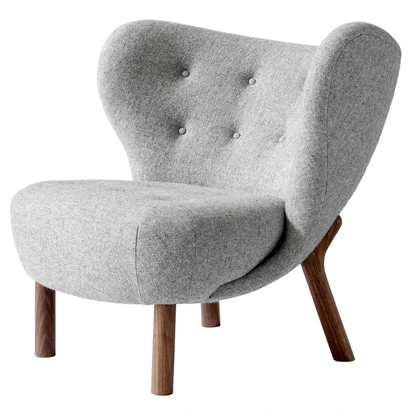 &Tradition Little Petra Lounge Chair, Hallingdal 130 - Walnut 3 &Tradition Little Petra Lounge Chair, Hallingdal 130 - Walnut