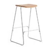 Normann Copenhagen Just Barstool 65 Cm, Without Back Rest, Oak - Chrome 2 Normann Copenhagen Just Barstool 65 Cm, Without Back Rest, Oak - Chrome -Fatboy Sales Store 16NCchairs iso HV