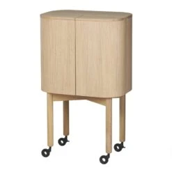 Northern Loud Bar Cabinet, Light Oak