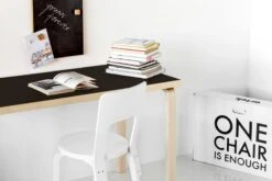 Artek Aalto Table 80A, Birch - Black -Fatboy Sales Store 1845025 Aalto Table 80A and Chair 66 in situ master