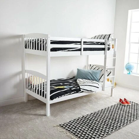 KOSY KOALA HEAVY DUTY WHITE WOOD BUNK BED WITH 2 MATTRESSES 3FT SINGLE BUNKBED SPLIT INTO 2 SINGLE FOR KIDS CHILDREN ADULTS 4 KOSY KOALA HEAVY DUTY WHITE WOOD BUNK BED WITH 2 MATTRESSES 3FT SINGLE BUNKBED SPLIT INTO 2 SINGLE FOR KIDS CHILDREN ADULTS - Image 2
