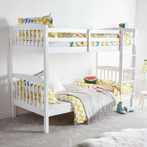 KOSY KOALA HEAVY DUTY WHITE WOOD BUNK BED WITH 2 MATTRESSES 3FT SINGLE BUNKBED SPLIT INTO 2 SINGLE FOR KIDS CHILDREN ADULTS 7 KOSY KOALA HEAVY DUTY WHITE WOOD BUNK BED WITH 2 MATTRESSES 3FT SINGLE BUNKBED SPLIT INTO 2 SINGLE FOR KIDS CHILDREN ADULTS - Image 5