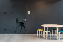 Artek Aalto Stool E60, Red - Birch -Fatboy Sales Store 1907372 Port school Biel CH interior3 master 1