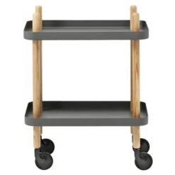 Normann Copenhagen Block Table Trolley, Dark Grey