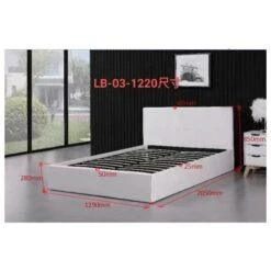 KOSY KOALA Ottoman Storage Bed Side Lift Opening White Colour (White, 4FT SMALL DOUBLE BED FRAME) -Fatboy Sales Store 19698552 5