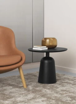 Normann Copenhagen Turn Side Table 55 Cm, Black -Fatboy Sales Store 2020 Normann Copenhagen Turn Table Black Step Vase H16 Brown Hyg Lounge Chair Low Oak
