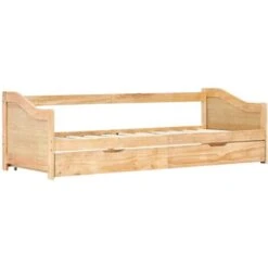 Hommoo Pull-out Sofa Bed Frame Pinewood 90x200 Cm VD24040 -Fatboy Sales Store 20515725 3