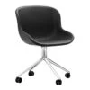 Normann Copenhagen Hyg Chair With 4 Wheels, Swivel, Aluminium - Black Leather Ultra -Fatboy Sales Store 208NormannCopenhagen AK