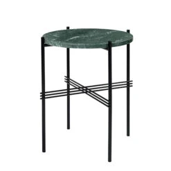 GUBI TS Coffee Table, 40 Cm, Black - Green Marble