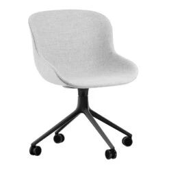 Normann Copenhagen Hyg Chair With 4 Wheels, Swivel, Black - Synergy 16