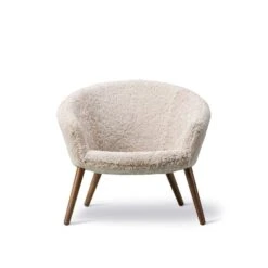 Fredericia Ditzel Lounge Chair, Moonlight Sheepskin - Walnut -Fatboy Sales Store 21Fredericia AK