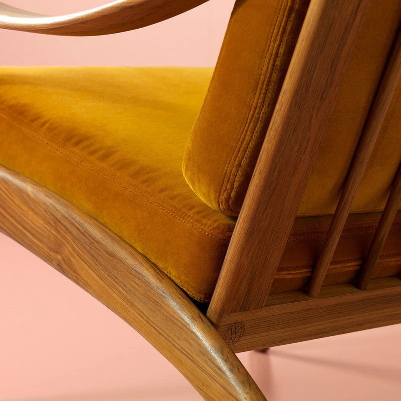 Warm Nordic Lean Back Lounge Chair, Teak - Amber 5 Warm Nordic Lean Back Lounge Chair, Teak - Amber - Image 3