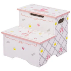 Fantasy Fields Girls Swan Lake Wooden Kids Step Stool Potty Training TD-12719A