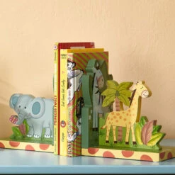 Kids Sunny Safari Bookends By Fantasy Fields Wooden Animal Nursery Decor W-9837A -Fatboy Sales Store 23543938 3
