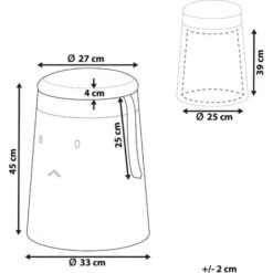 Kids Pouffe Warrior Footstool Upholstered With Storage Beige Samurai -Fatboy Sales Store 23759268 3