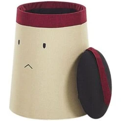 Kids Pouffe Warrior Footstool Upholstered With Storage Beige Samurai -Fatboy Sales Store 23759268 4