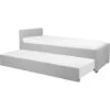 Modern Fabric EU Small Single Trundle Bed Frame 2ft6 Light Grey Slatted Marmande -Fatboy Sales Store 23985980 1