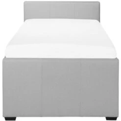 Modern Fabric EU Small Single Trundle Bed Frame 2ft6 Light Grey Slatted Marmande -Fatboy Sales Store 23985980 5
