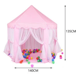 Livingandhome Children Kids Play Tent Fairy Princess Girls Hexagon Playhouse Mesh 8 Livingandhome Children Kids Play Tent Fairy Princess Girls Hexagon Playhouse Mesh -Fatboy Sales Store 28269477 3