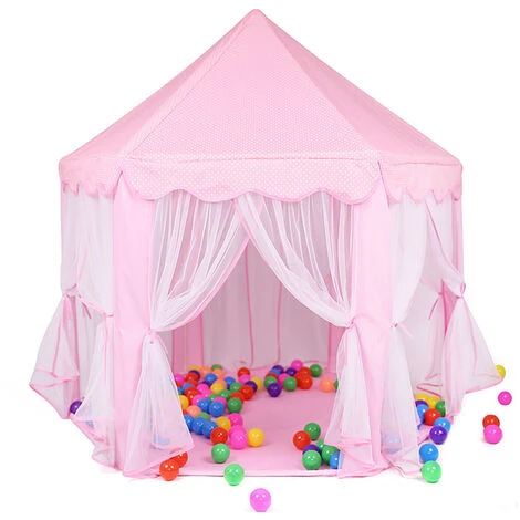 Livingandhome Children Kids Play Tent Fairy Princess Girls Hexagon Playhouse Mesh 6 Livingandhome Children Kids Play Tent Fairy Princess Girls Hexagon Playhouse Mesh - Image 4